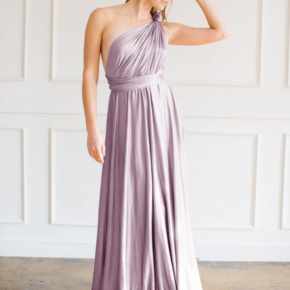 Convertible Infinity Dress & Bandeaux Long Maxi Bridesmaid/Prom Dresses Lavender - Picture 4 of 7